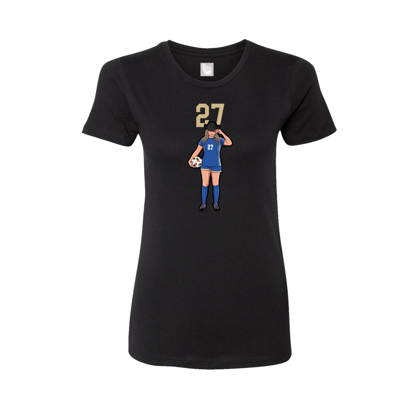 Womens Tee — Number Top in Black