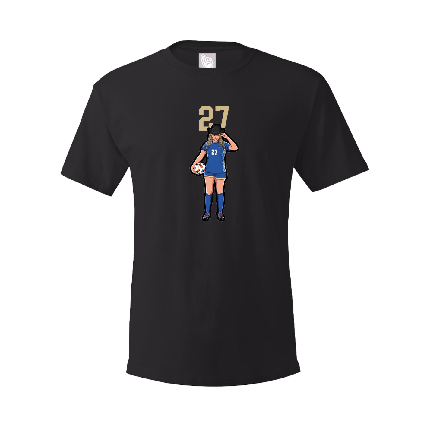 Youth Tee — Number Top in Black