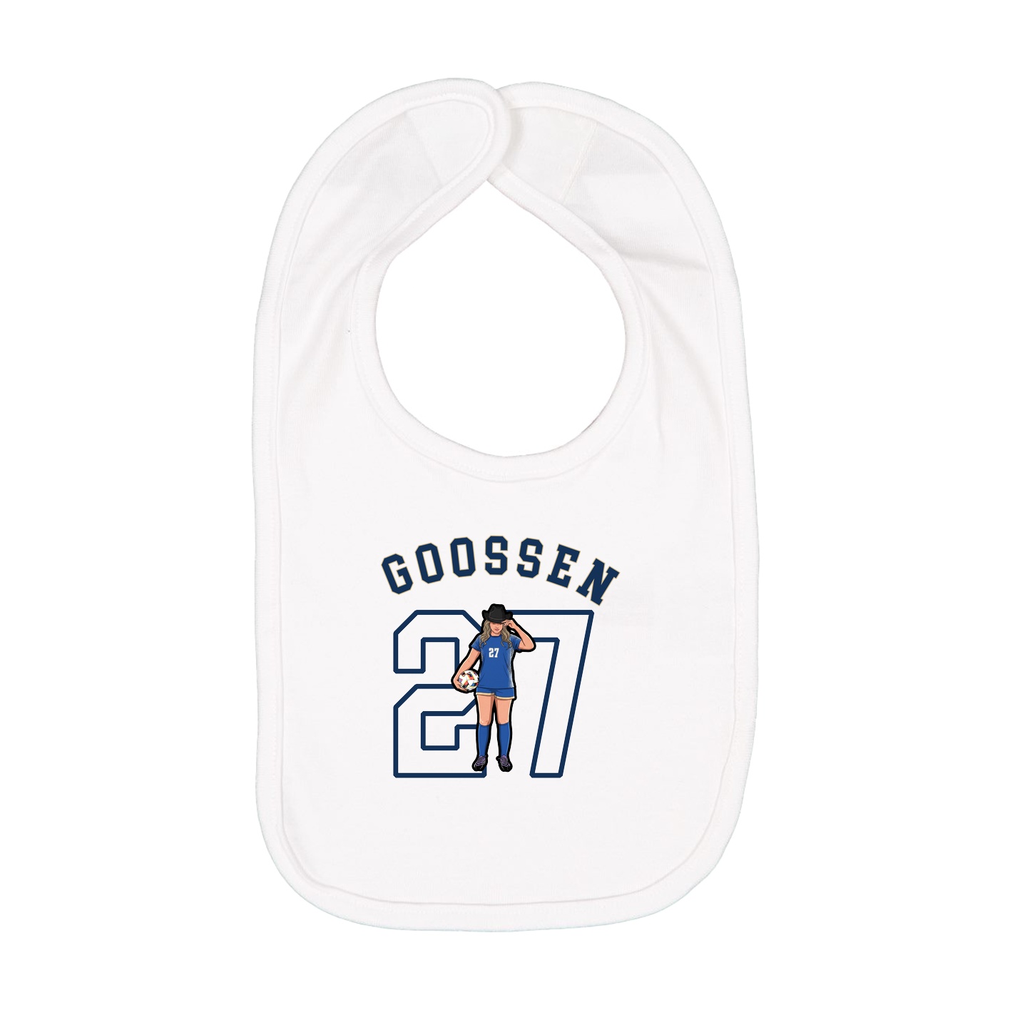 Infant Bib — Shirsey Arch in White