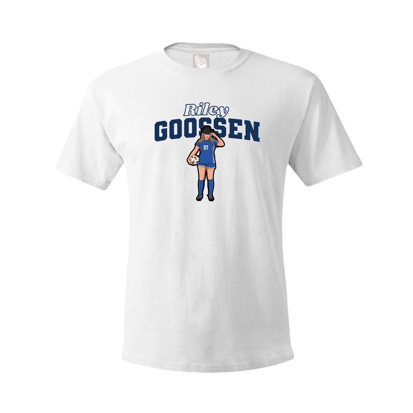 Youth Tee — Name Arch in White