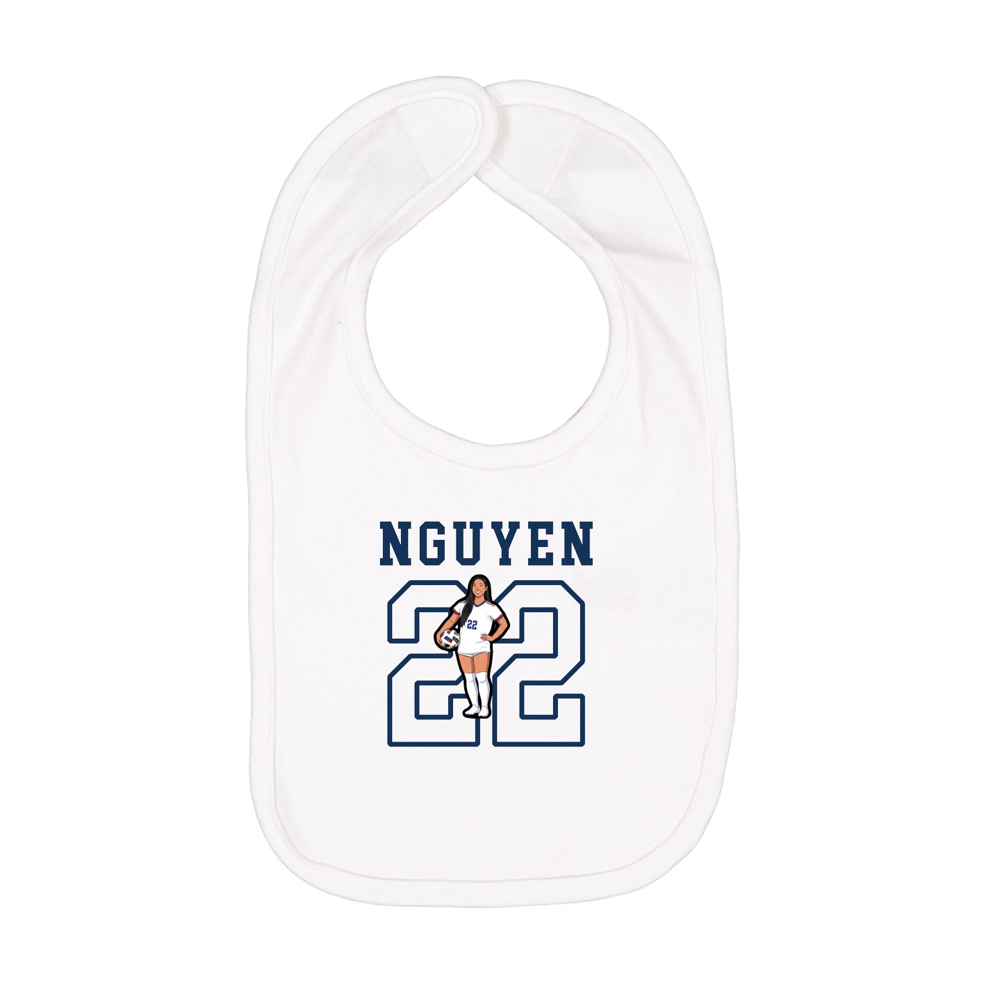 Infant Bib — Shirsey in White