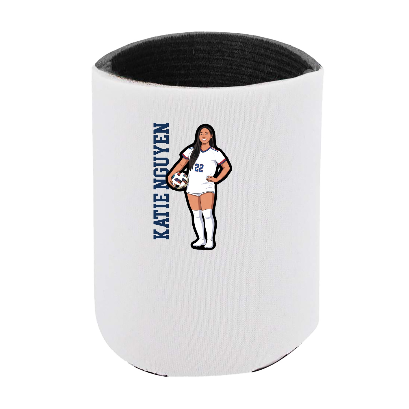 Can Holder — Name Vertical in White