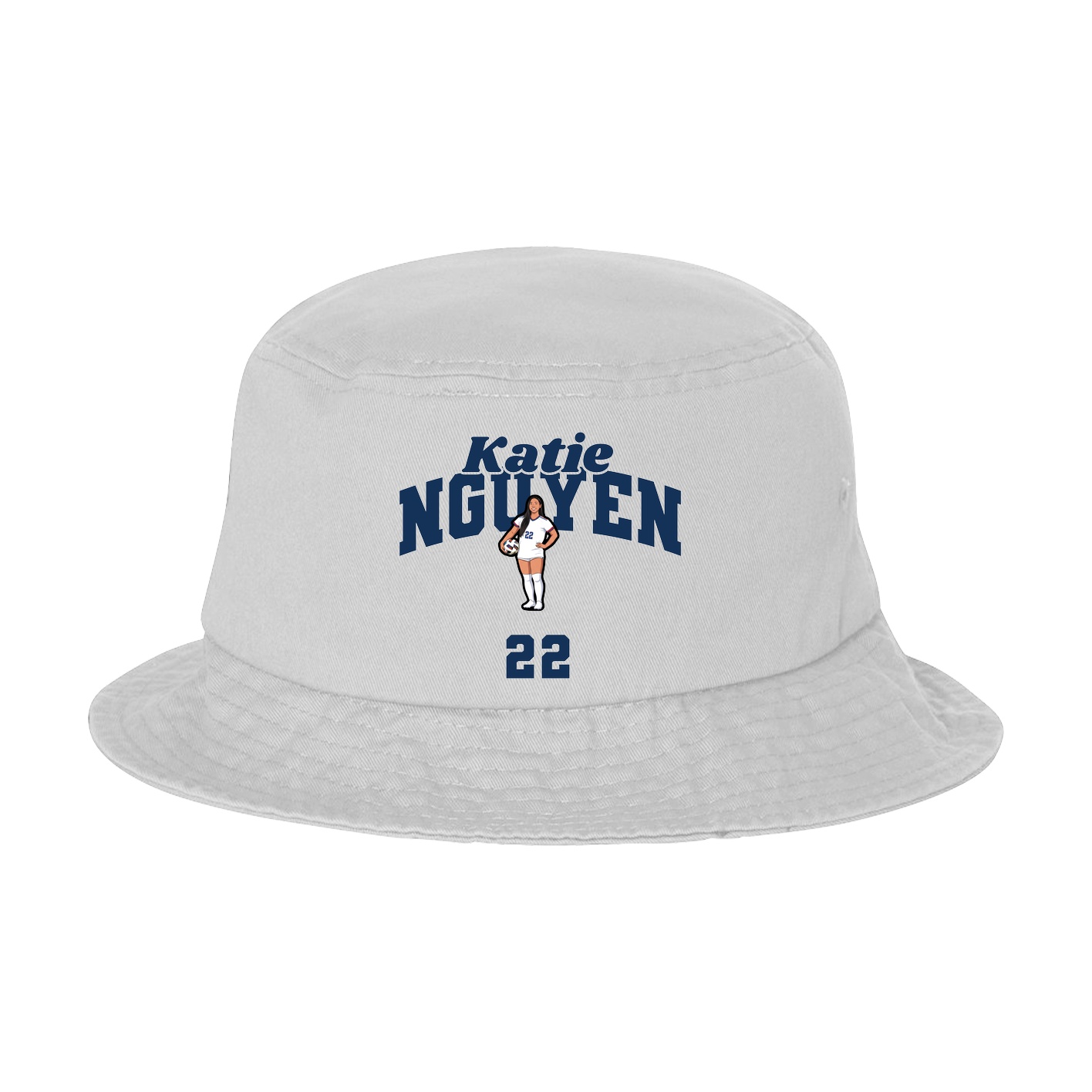 Bucket Cap — Signature Arch in White
