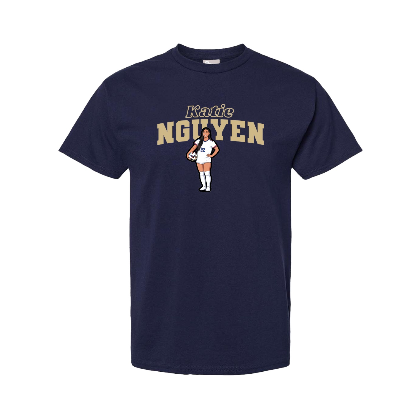Youth Tee — Name Arch in Navy