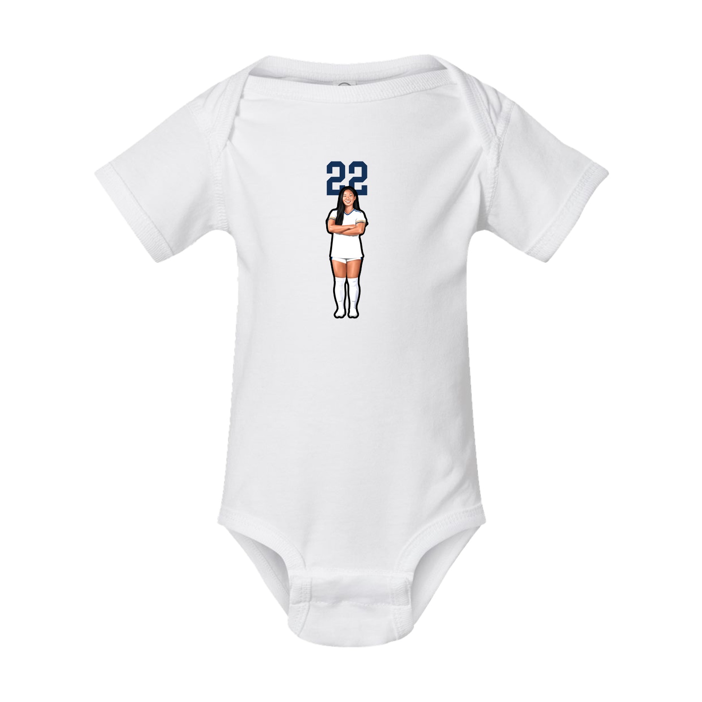 Baby Onesie — Number Top in White