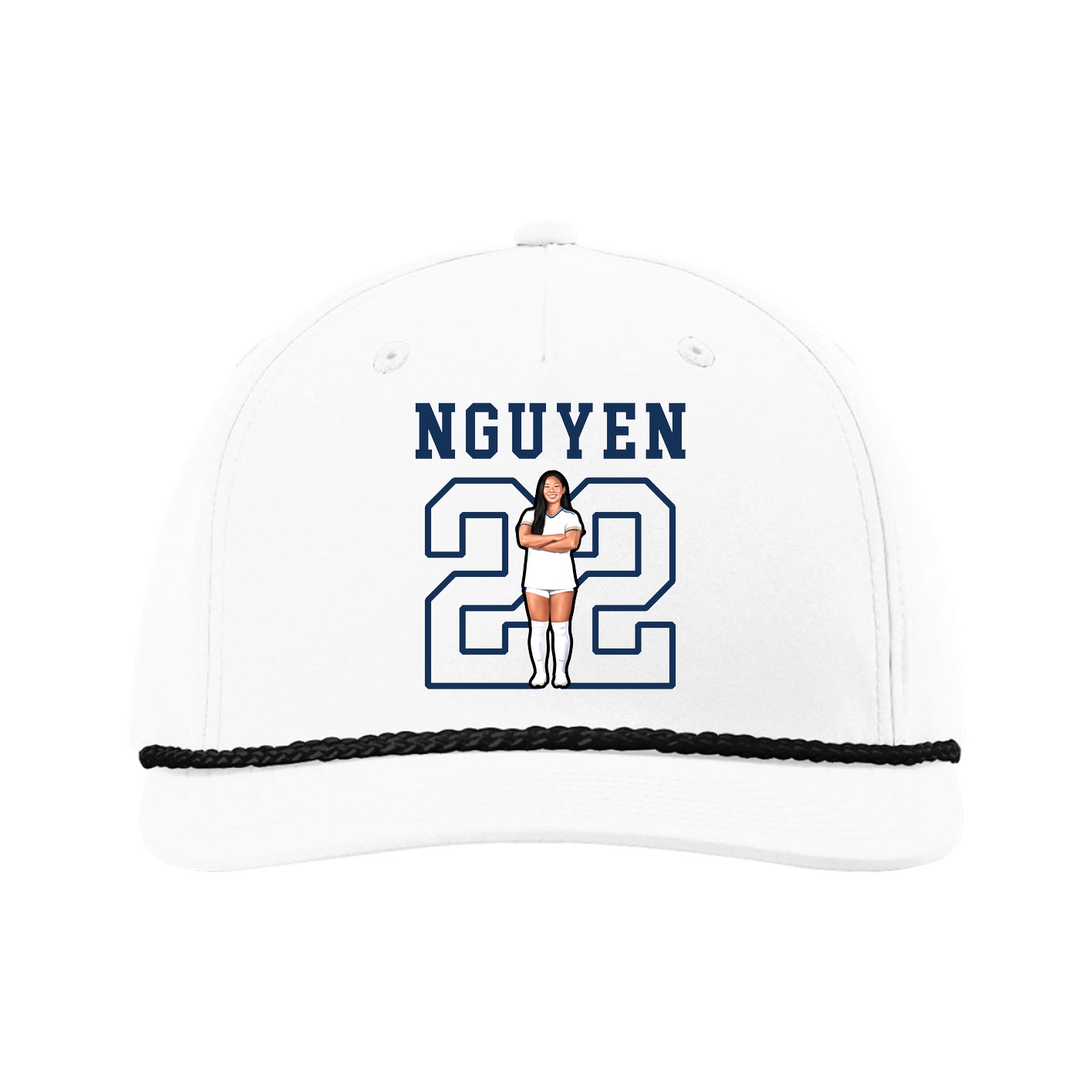 Five-Panel Classic Rope Cap — Shirsey in White