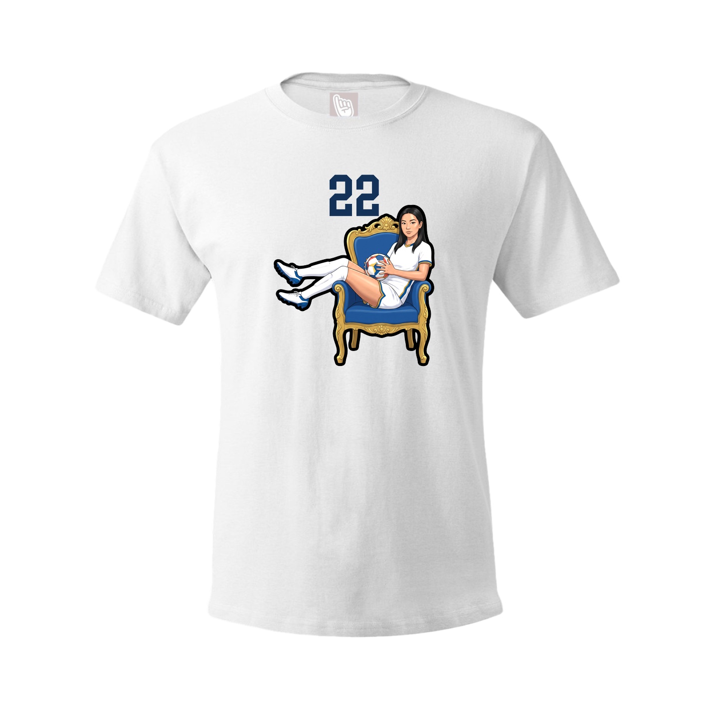Youth Tee — Number Top in White
