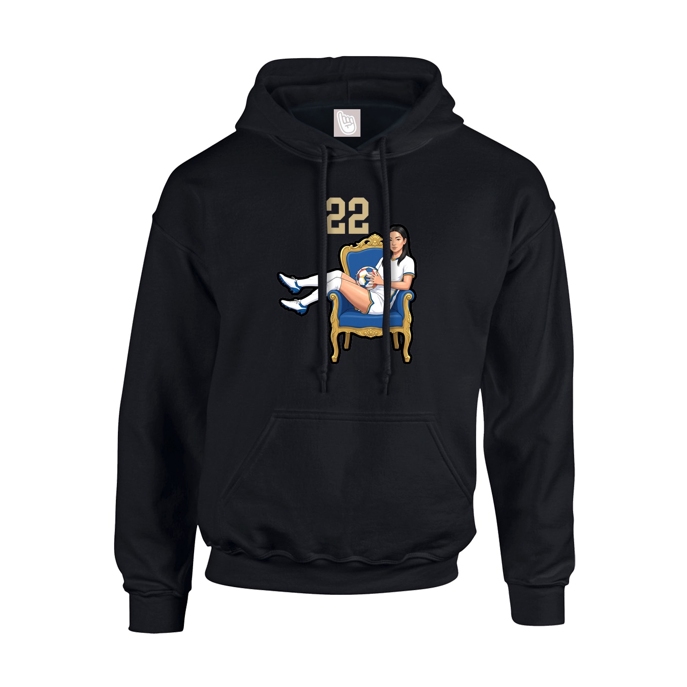 Youth Hoodie — Number Top in Black