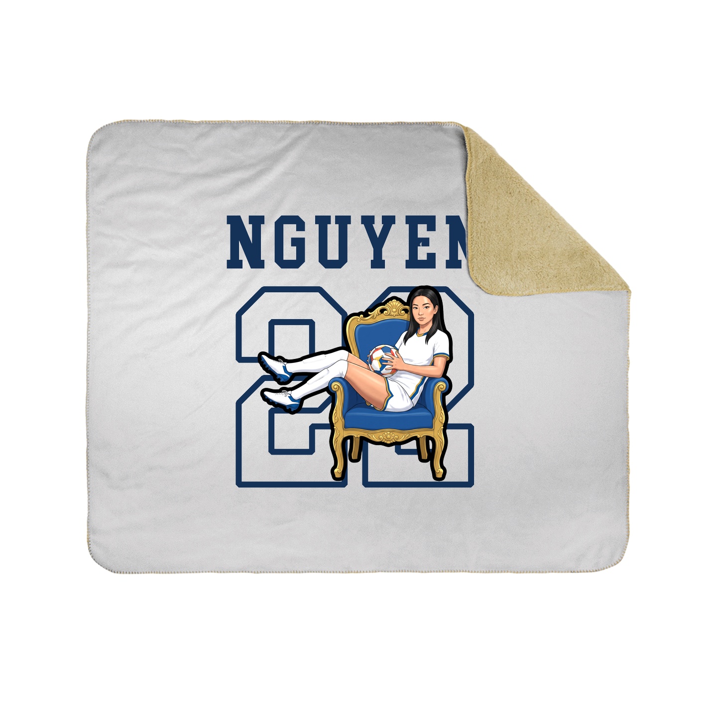 Throw Blanket — Shirsey in White