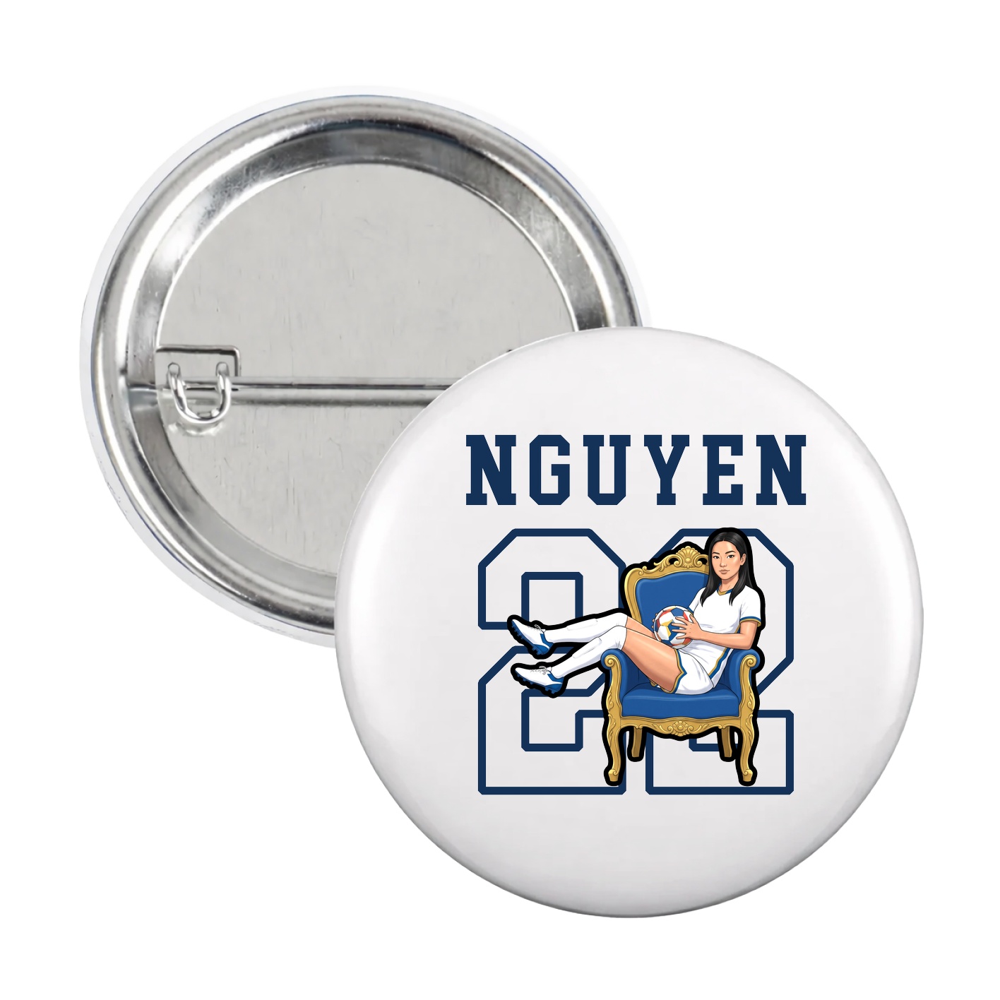 Game Day Button — Shirsey in White