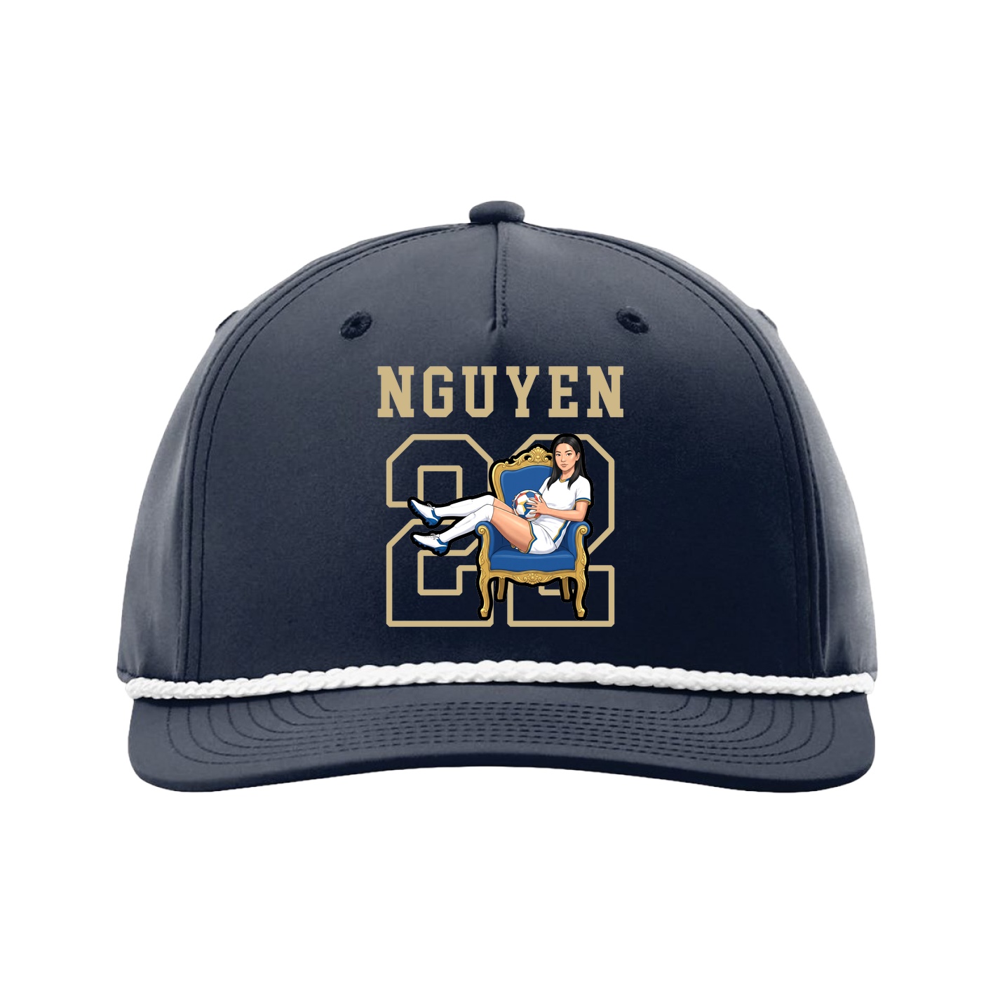 Five-Panel Classic Rope Cap — Shirsey in Navy