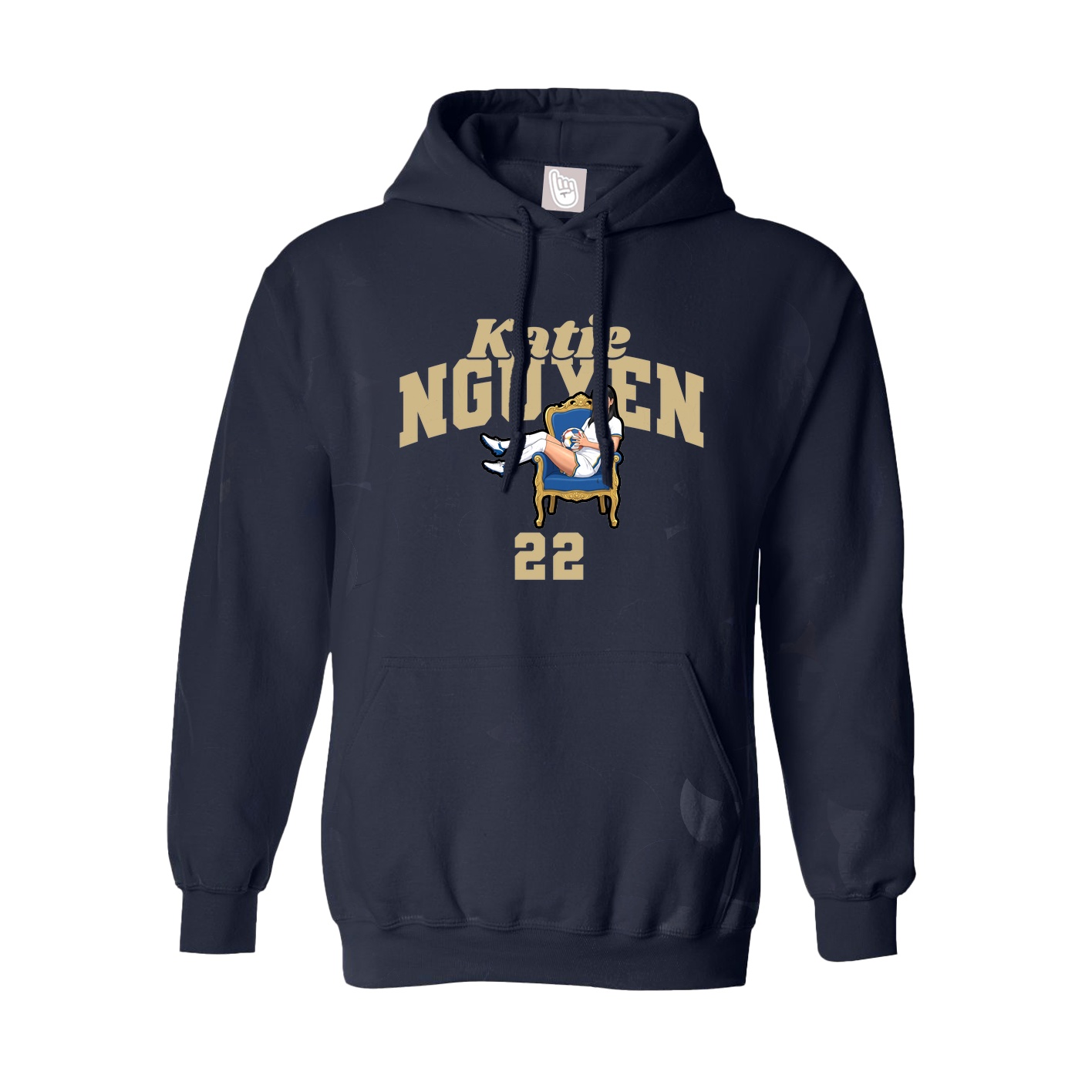 Youth Hoodie — Signature Arch in Navy