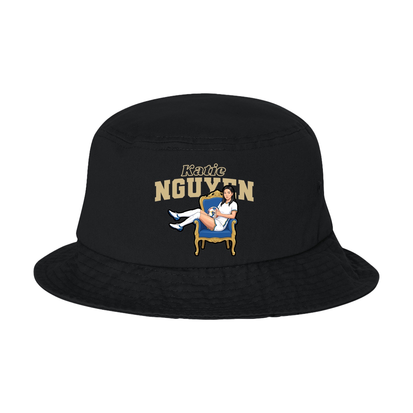 Bucket Cap — Name Arch in Black