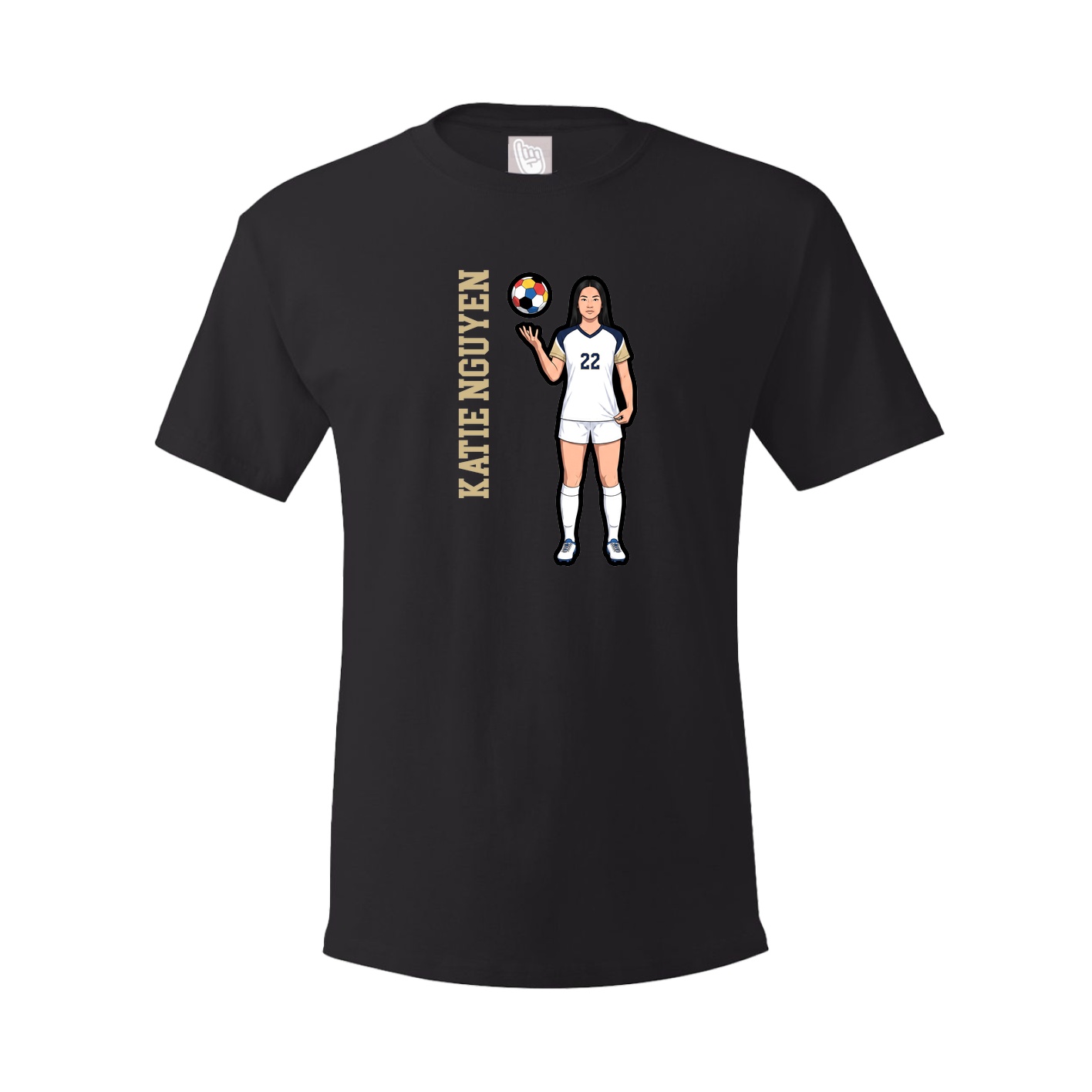 Tee — Name Vertical in Black