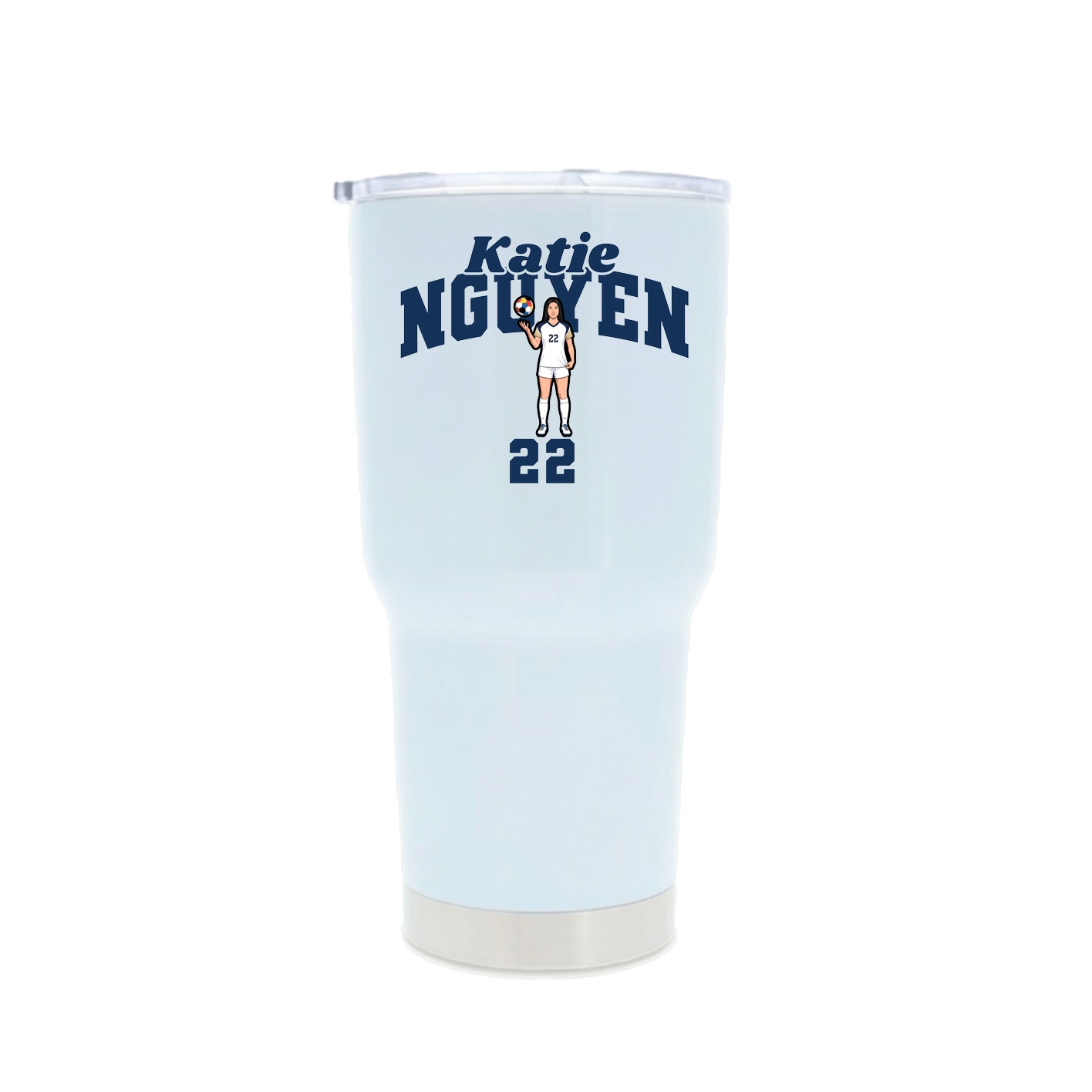 30oz Stainless Steel Tumbler — Signature Arch in White