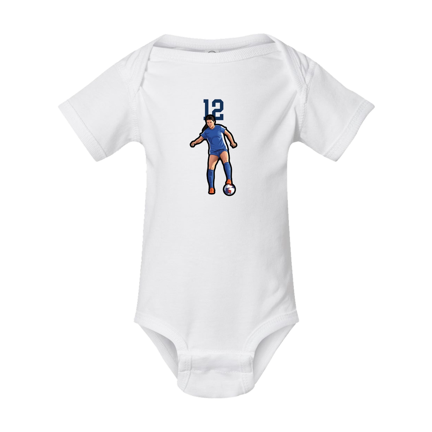 Baby Onesie — Number Top in White