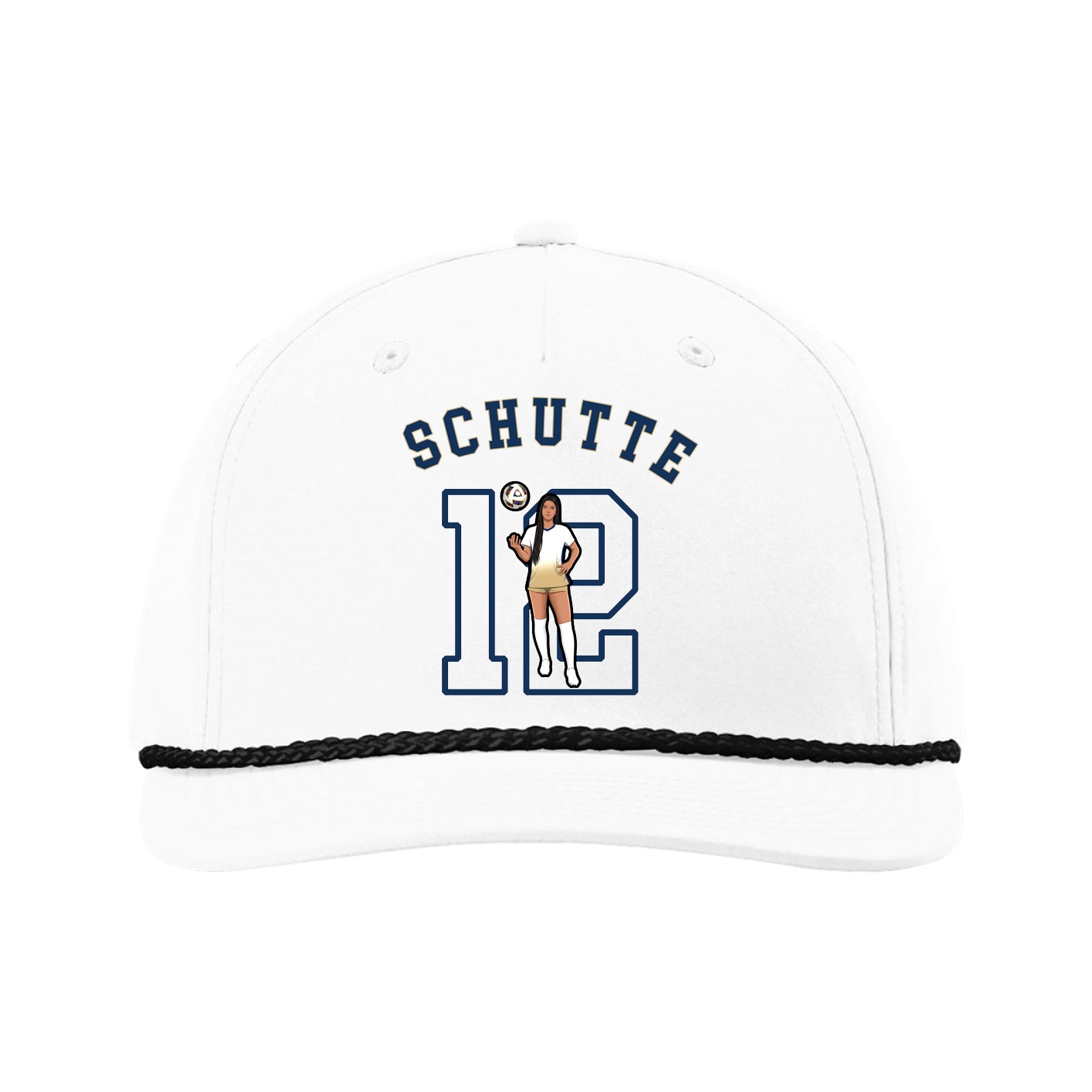 Five-Panel Classic Rope Cap — Shirsey Arch in White