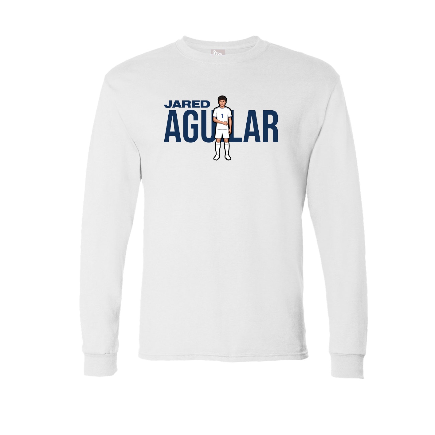 Long Sleeve Tee — Player Name in White