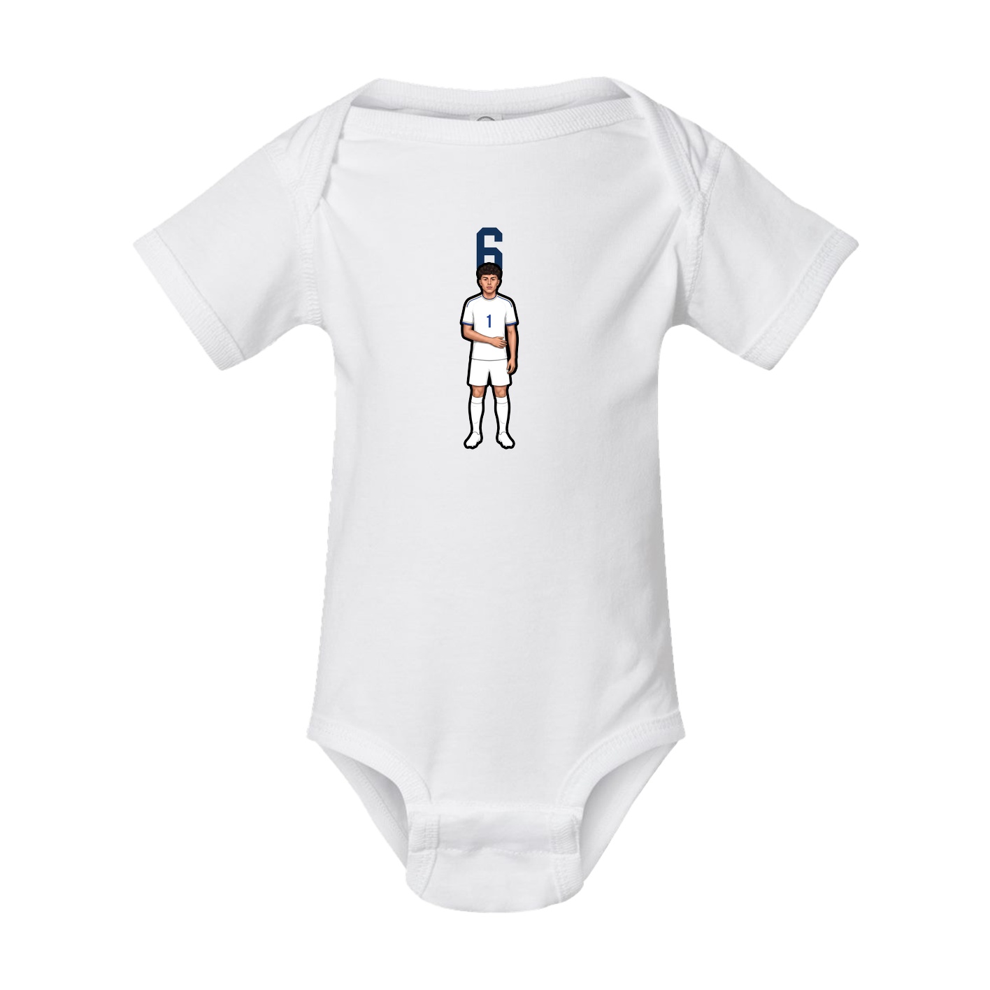 Baby Onesie — Number Top in White