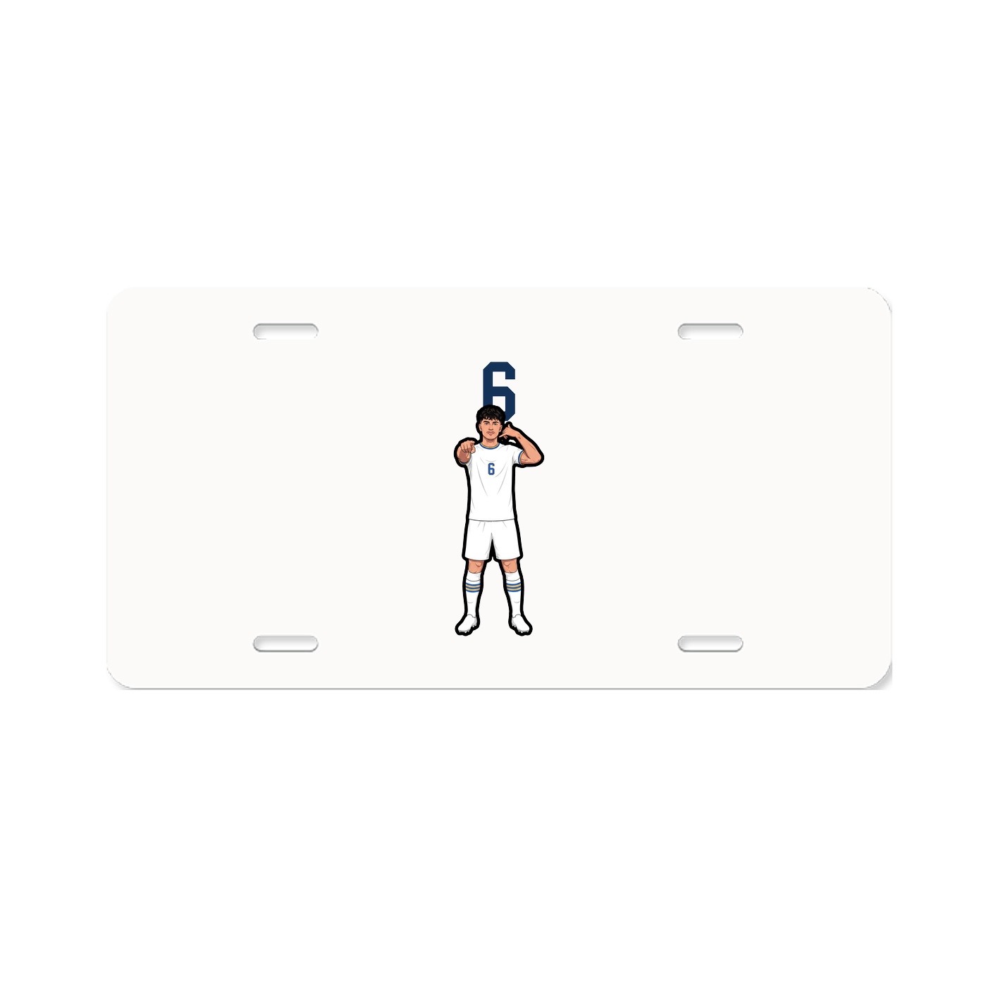 License Plate — Number Top in Classic