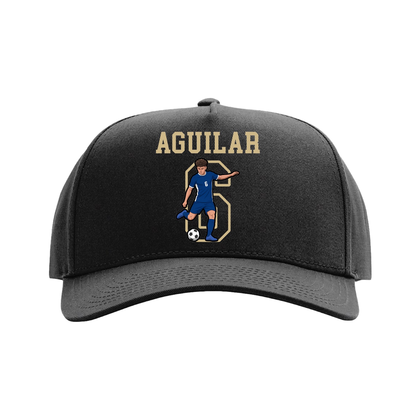 Full Fabric Five-Panel Champ Cap — Shirsey in Black