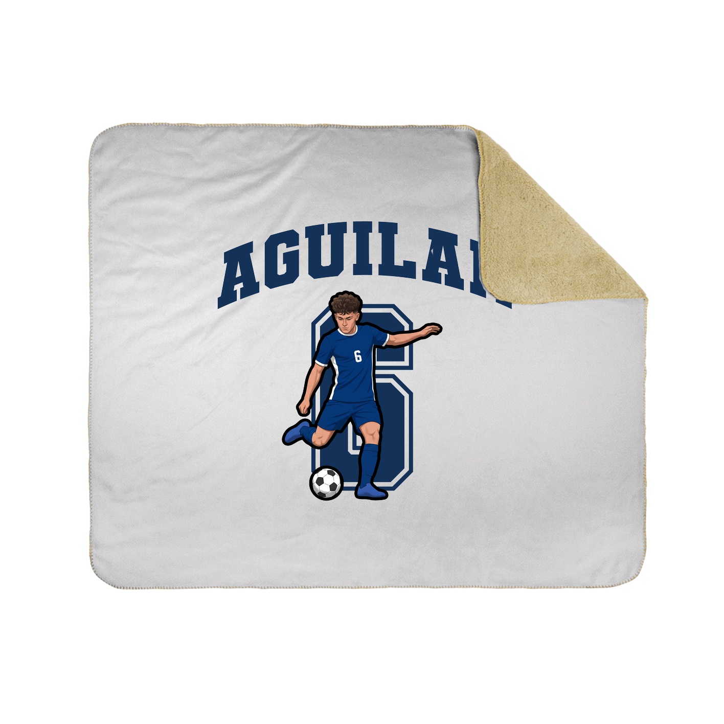 Throw Blanket — Number in White