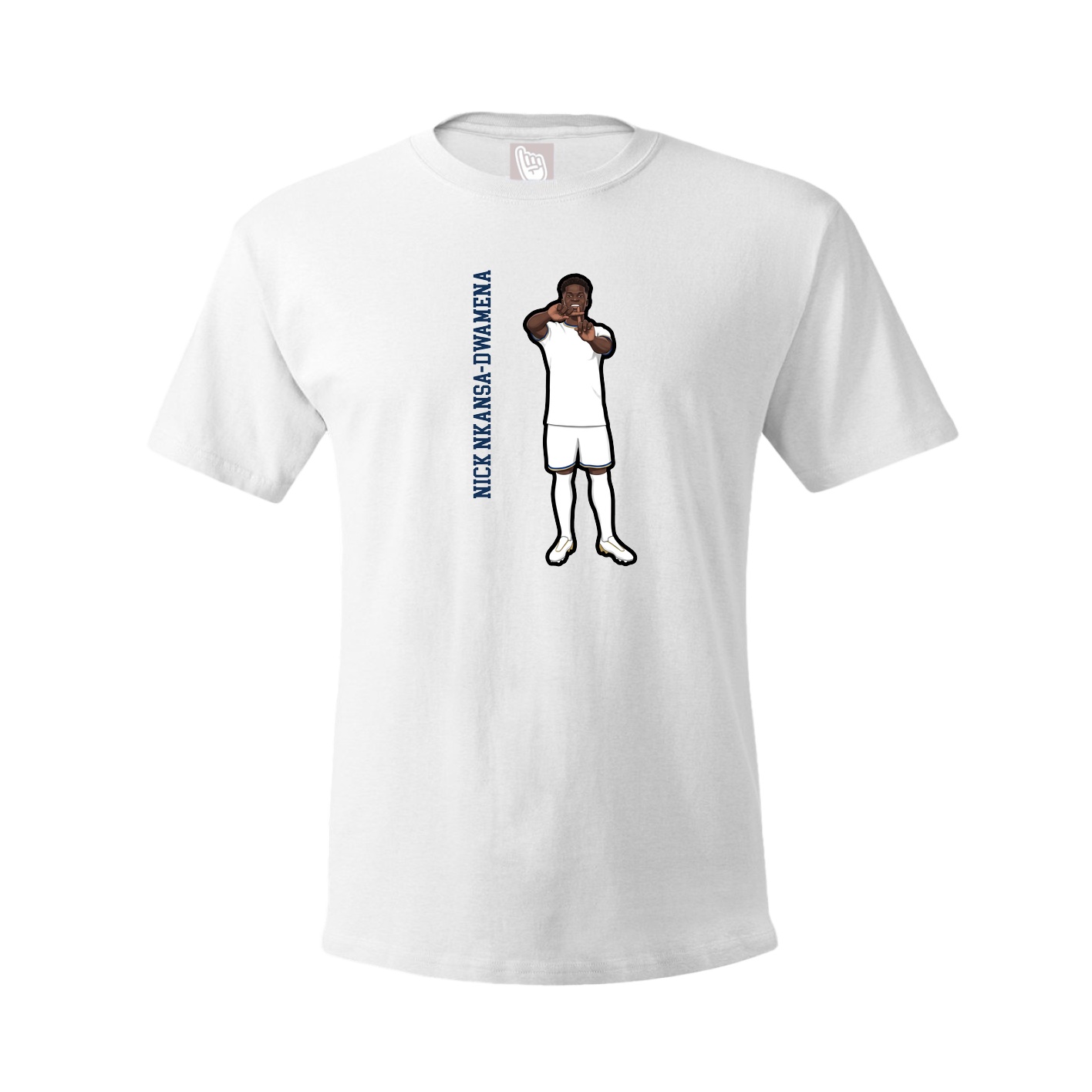 Youth Tee — Name Vertical in White