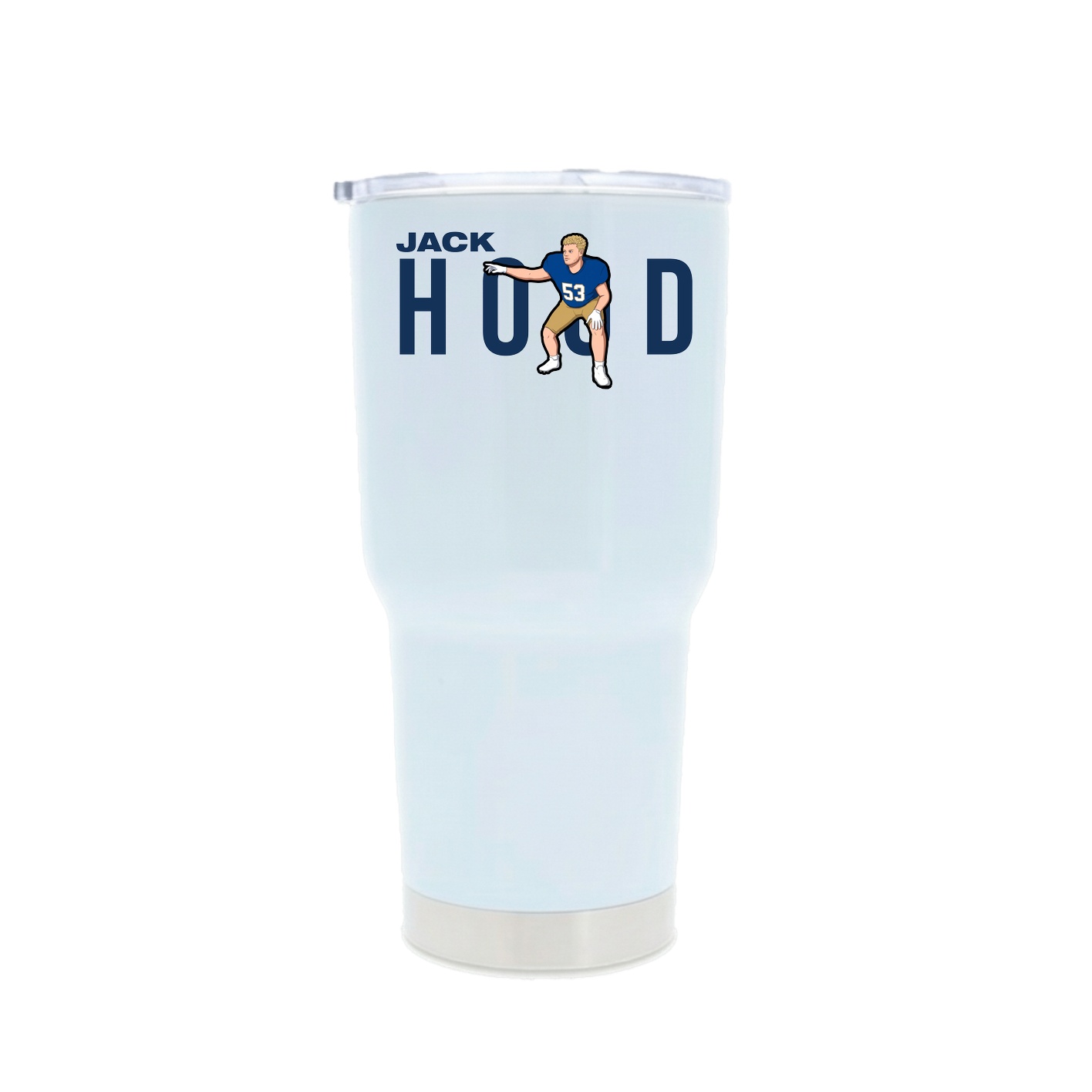 30oz Stainless Steel Tumbler — Player Name in White