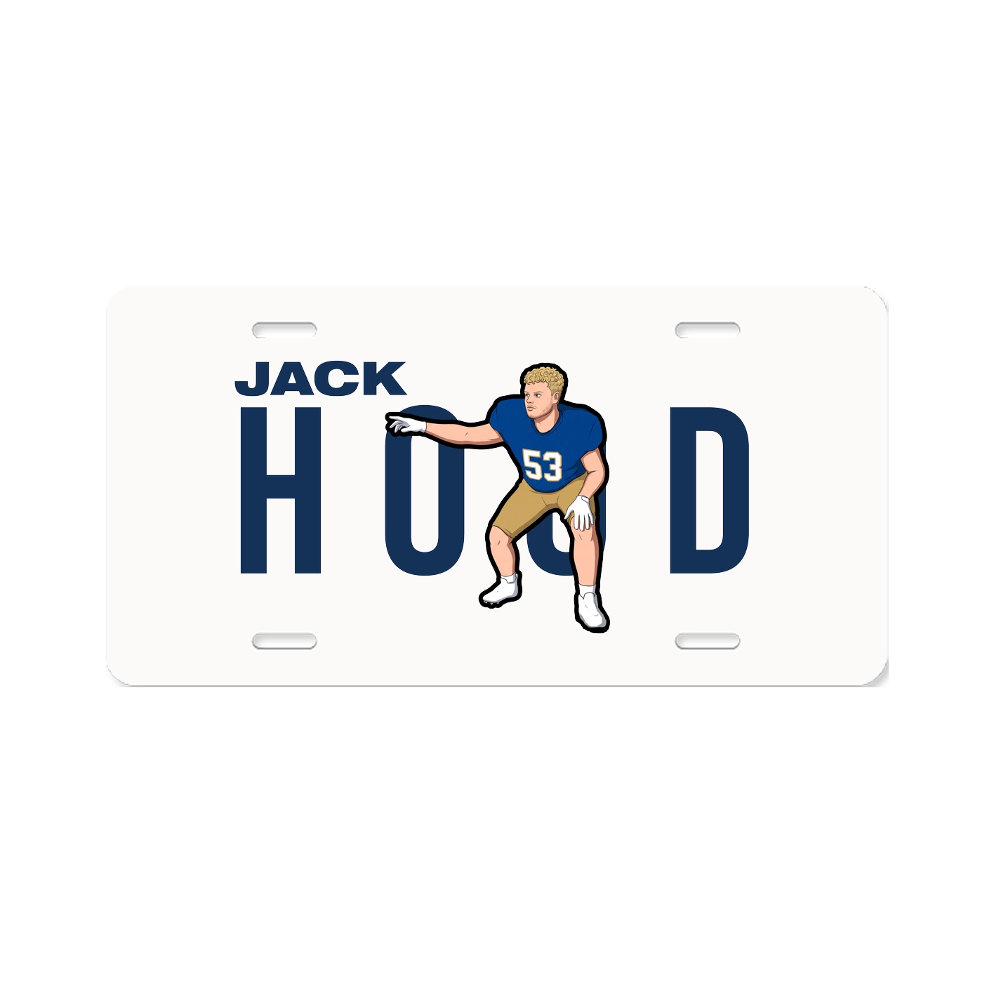 License Plate — Player Name in Classic