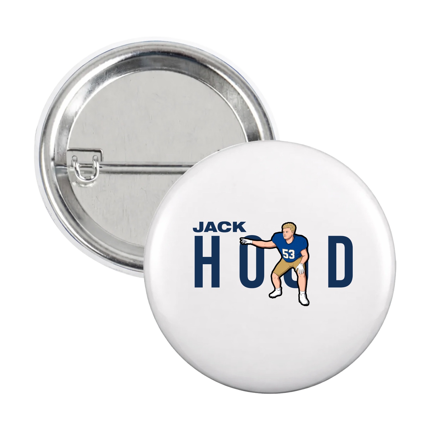 Game Day Button — Player Name in White