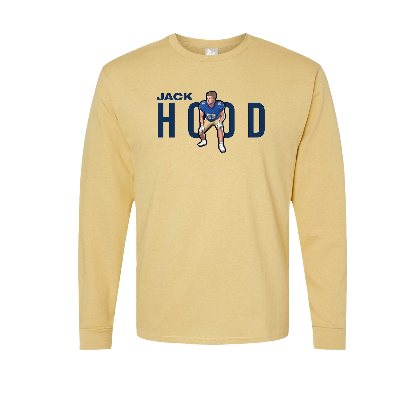 Long Sleeve Tee — Player Name in Vegas Gold