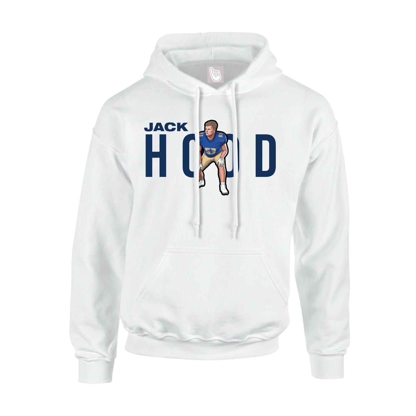 Youth Hoodie — Player Name in White