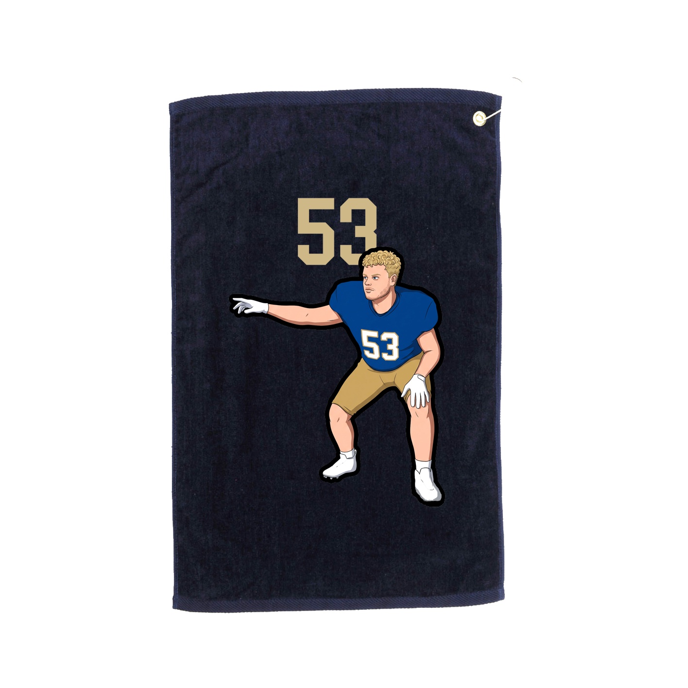 Golf Towel — Number Top in Navy