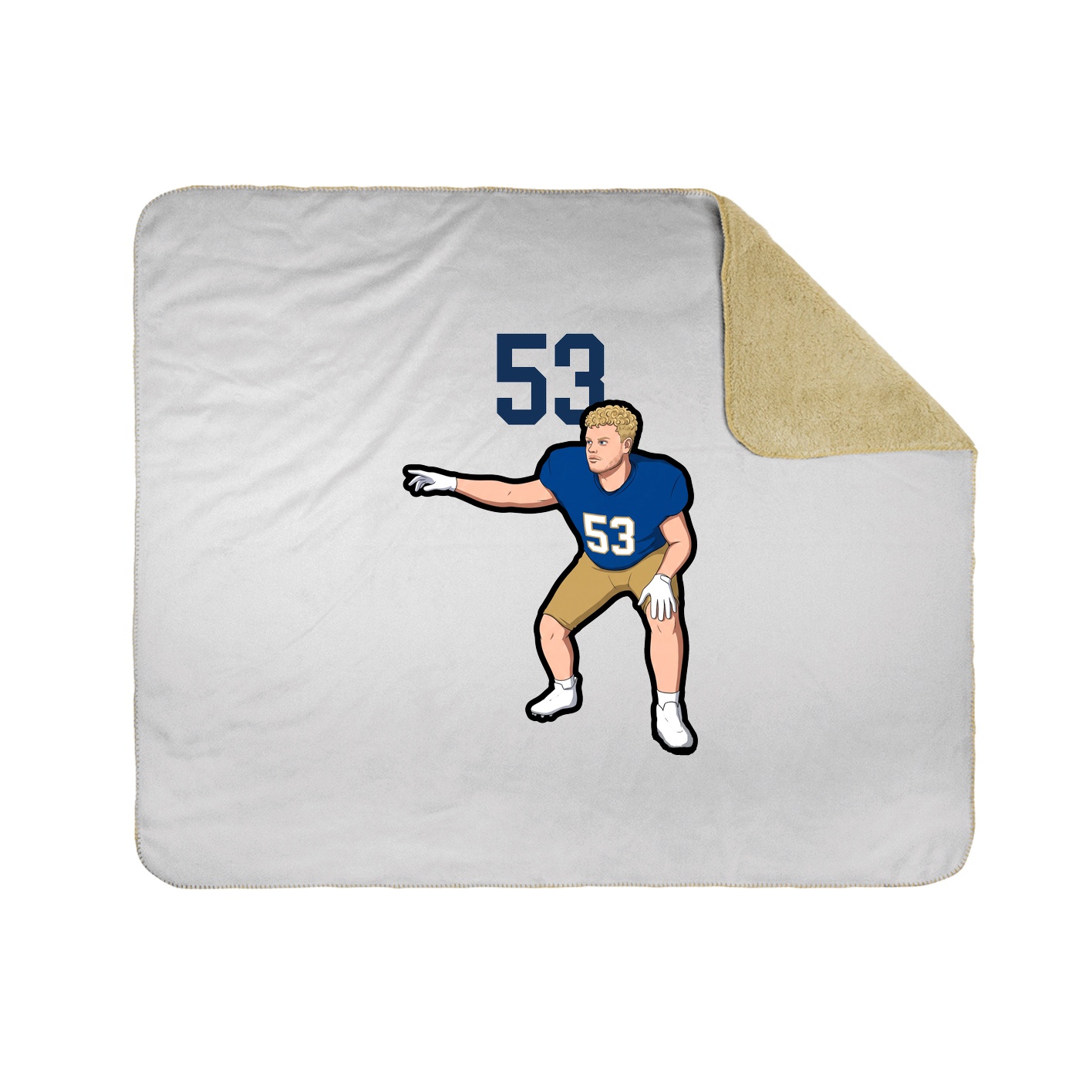 Throw Blanket — Number Top in White