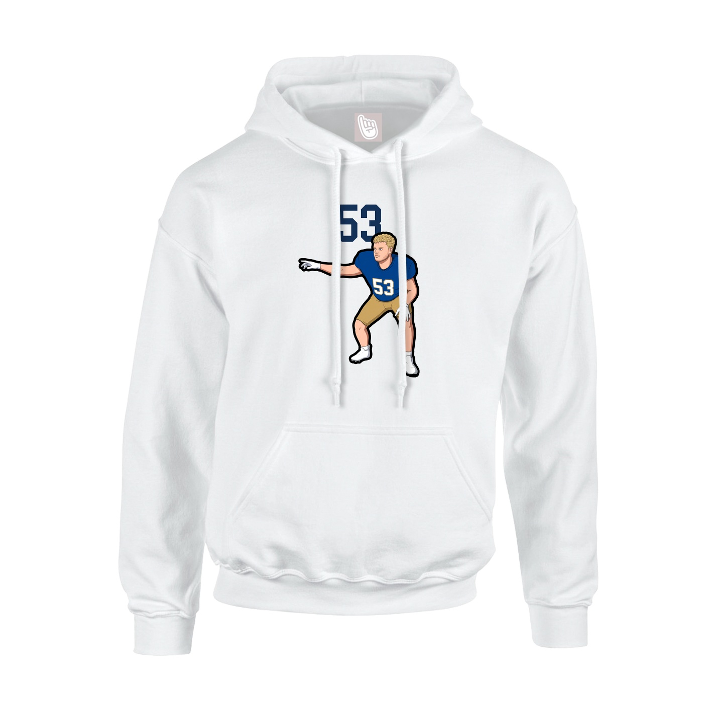 Hoodie — Number Top in White