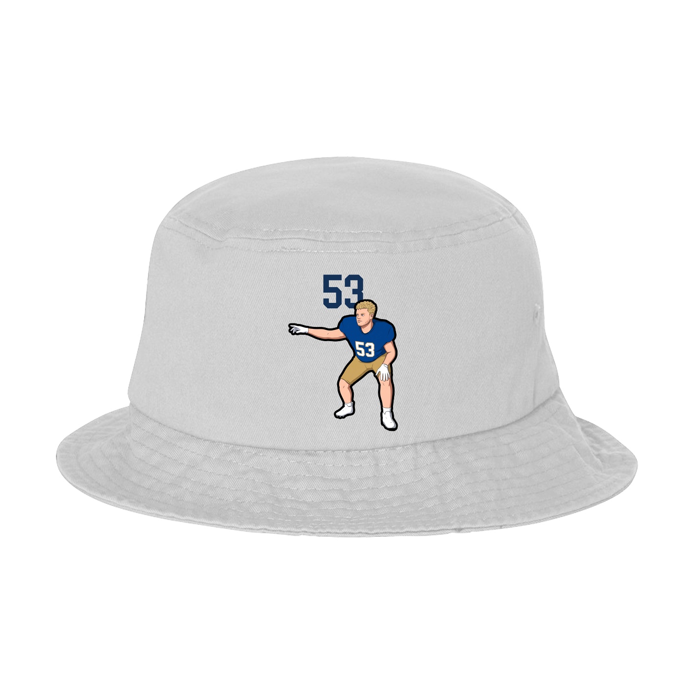 Bucket Cap — Number Top in White