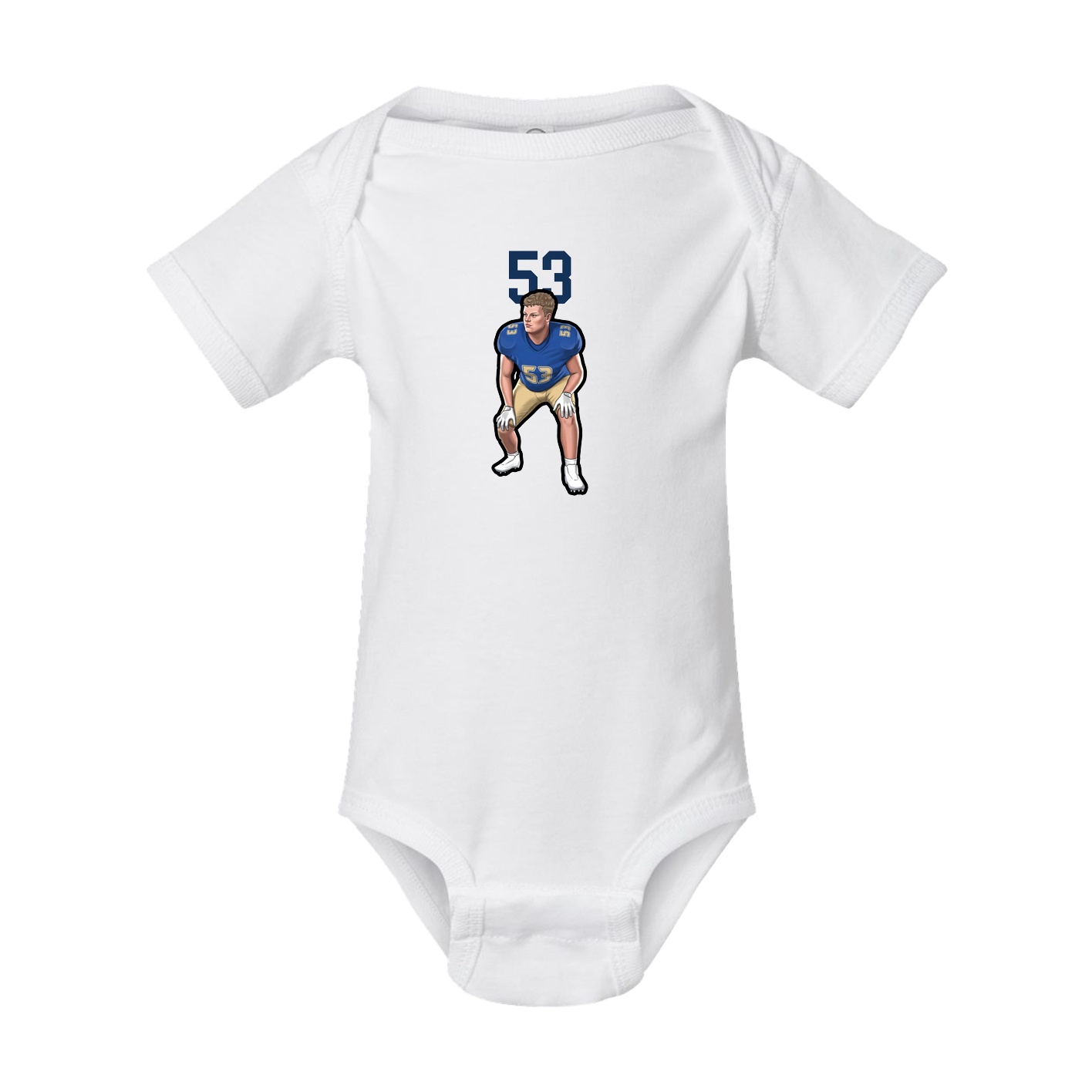 Baby Onesie — Number Top in White