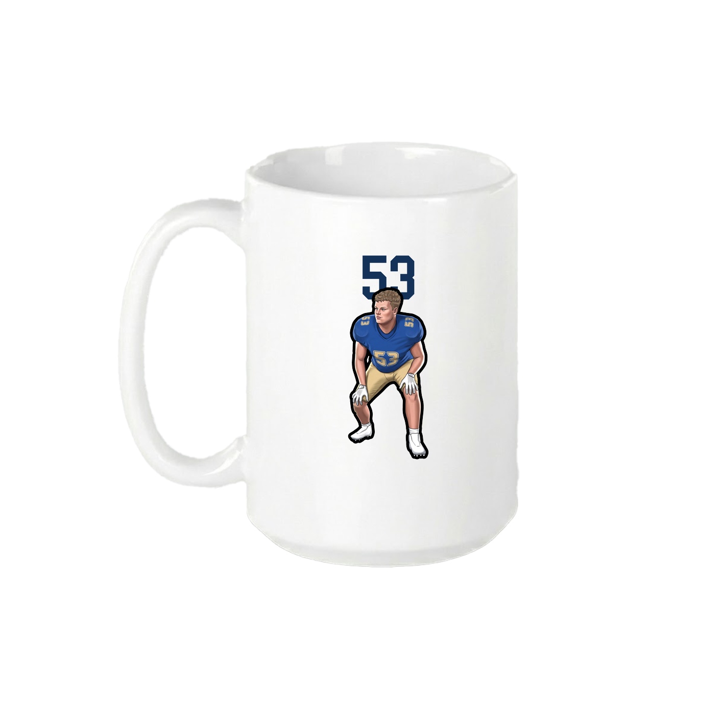 15oz Coffee Mug — Number Top in White
