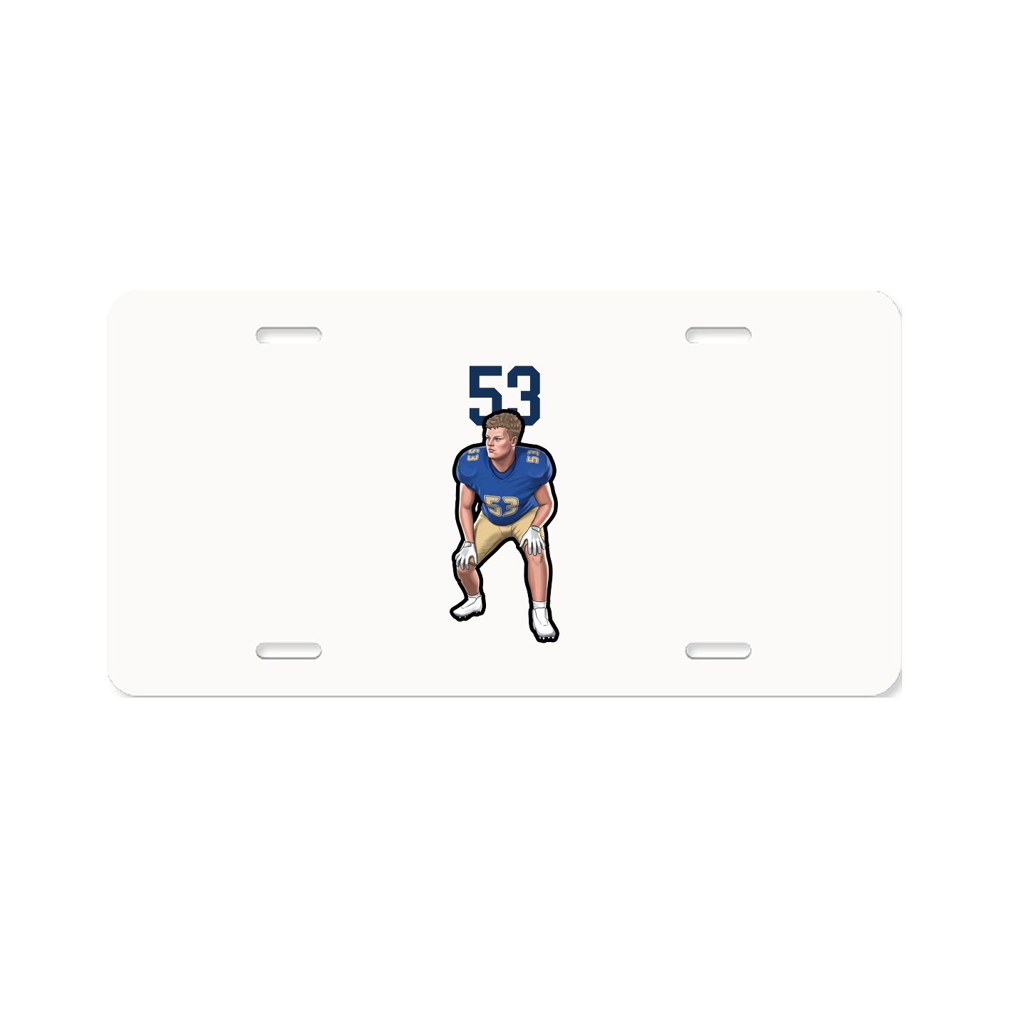 License Plate — Number Top in Classic