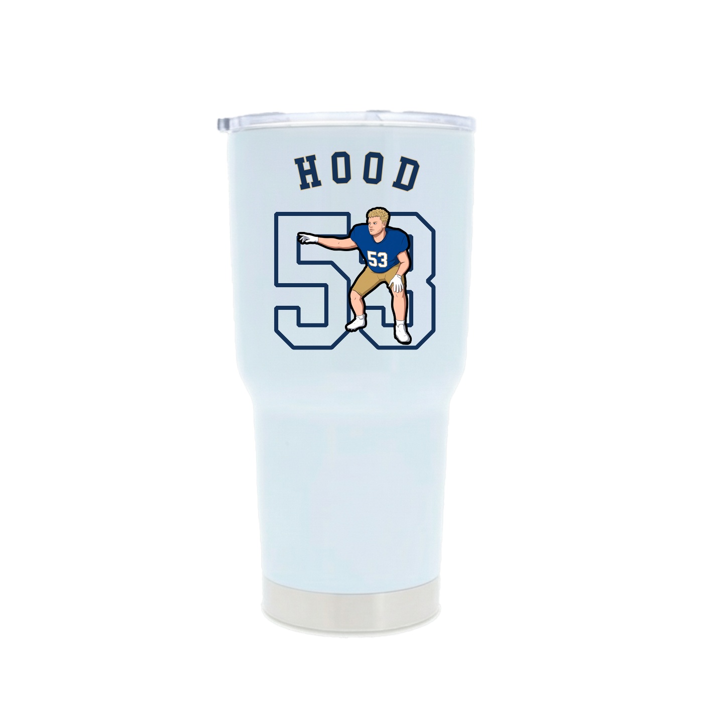 30oz Stainless Steel Tumbler — Shirsey Arch in White