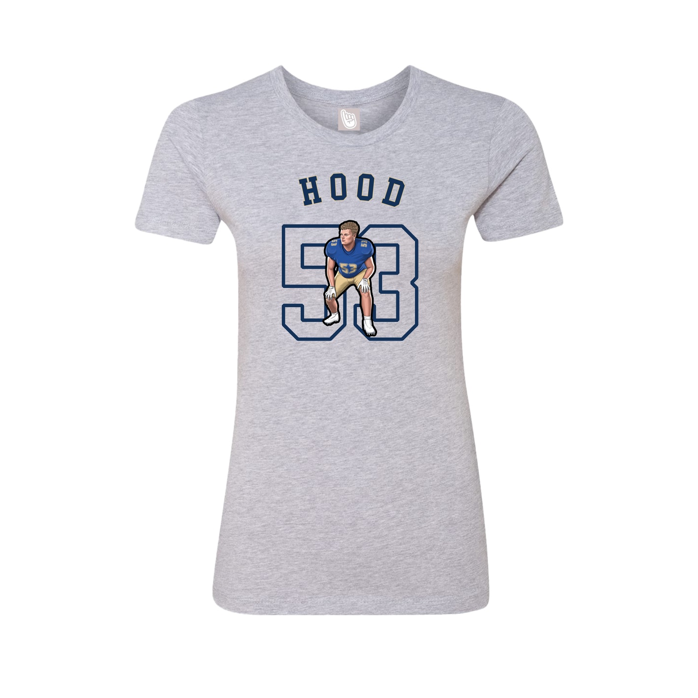 Fitted Women's Tee — Shirsey Arch in Grey