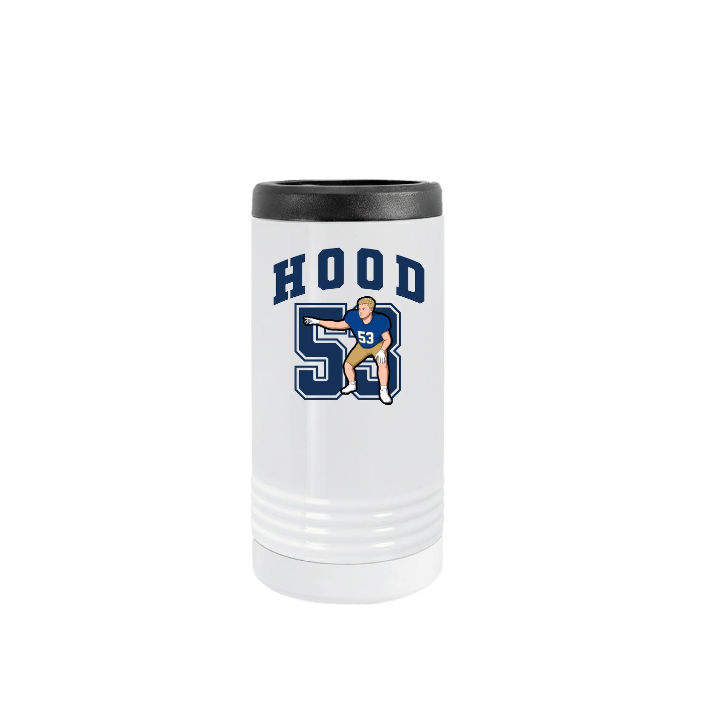 Slim Beverage Holder — Number in White