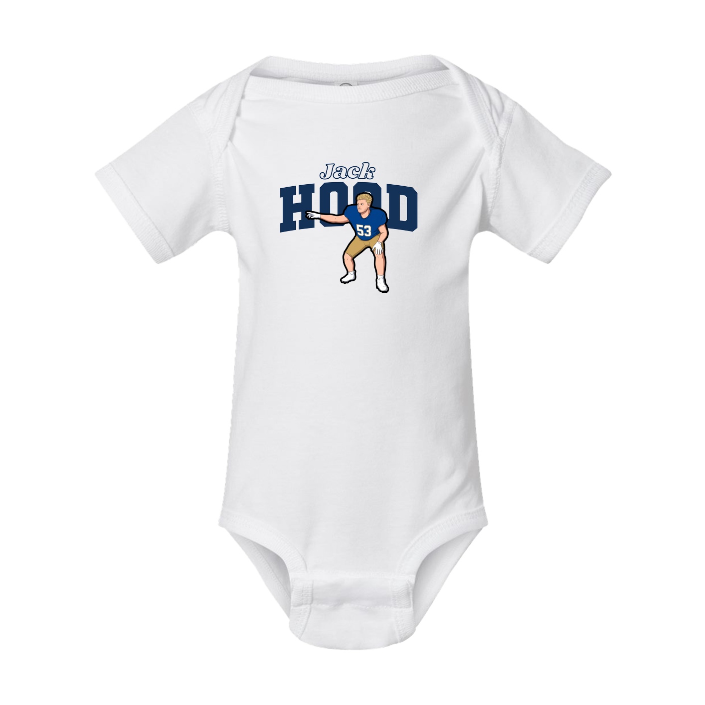 Baby Onesie — Name Arch in White