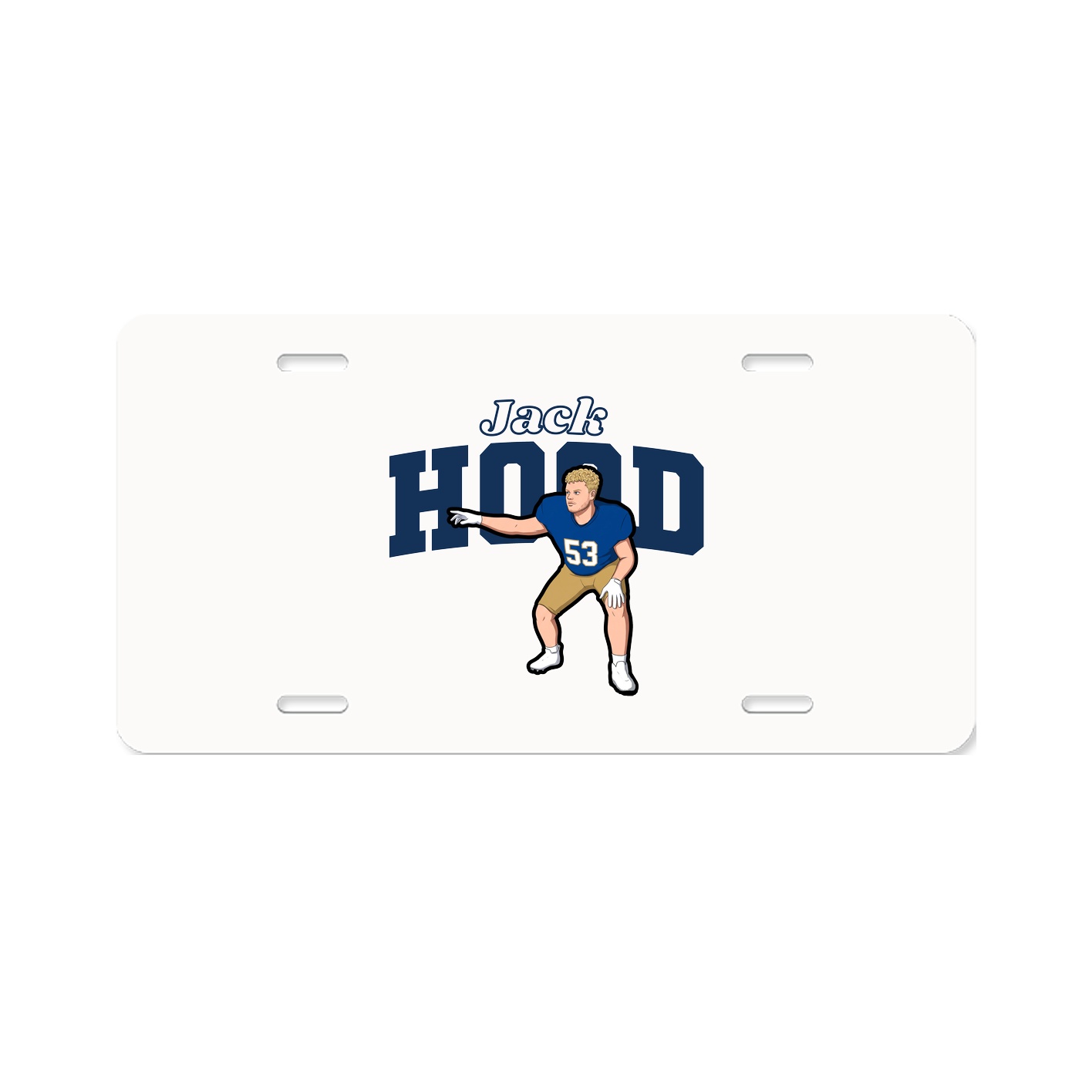 License Plate — Name Arch in Classic