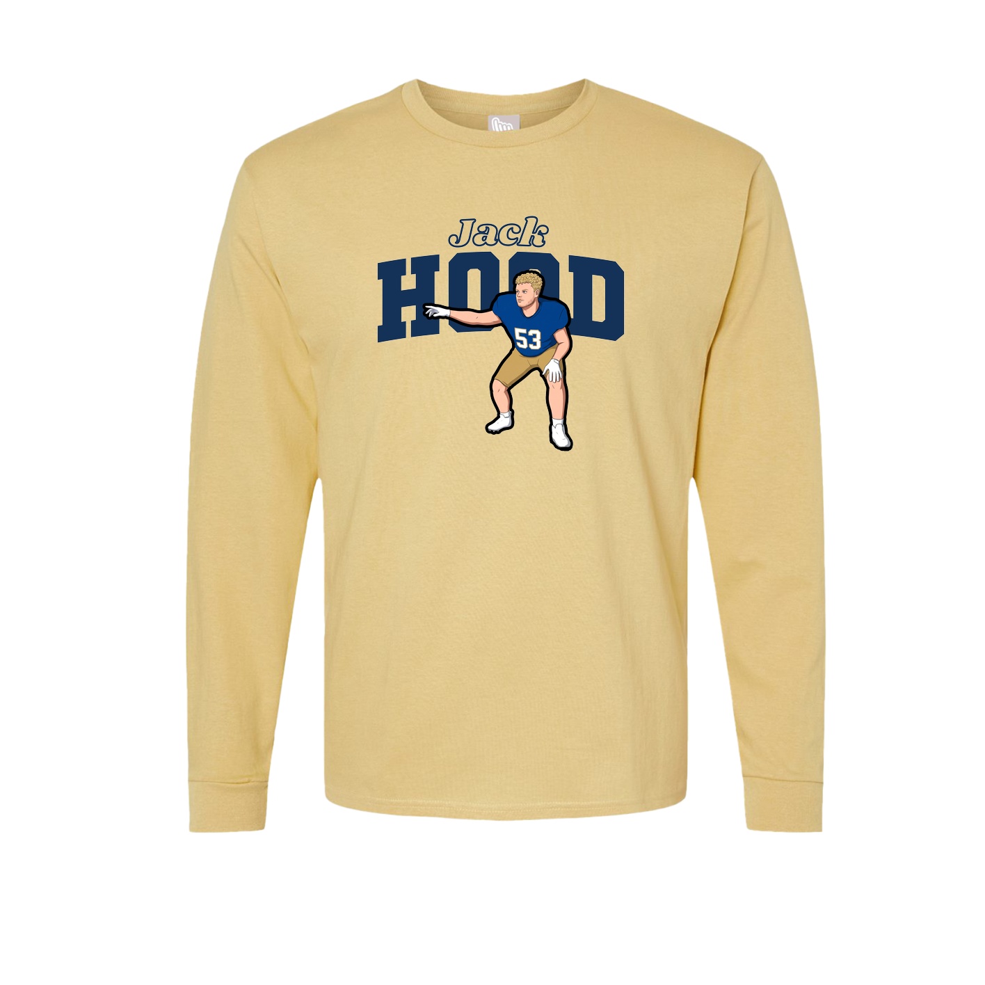 Long Sleeve Tee — Name Arch in Vegas Gold