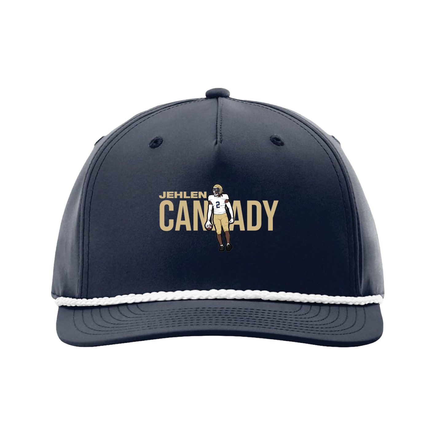 Five-Panel Classic Rope Cap — Player Name in Navy