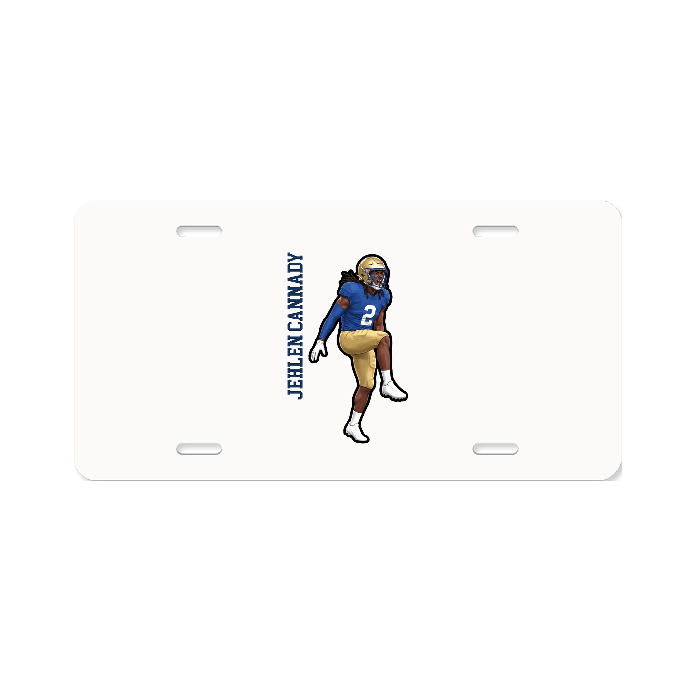 License Plate — Name Vertical in Classic