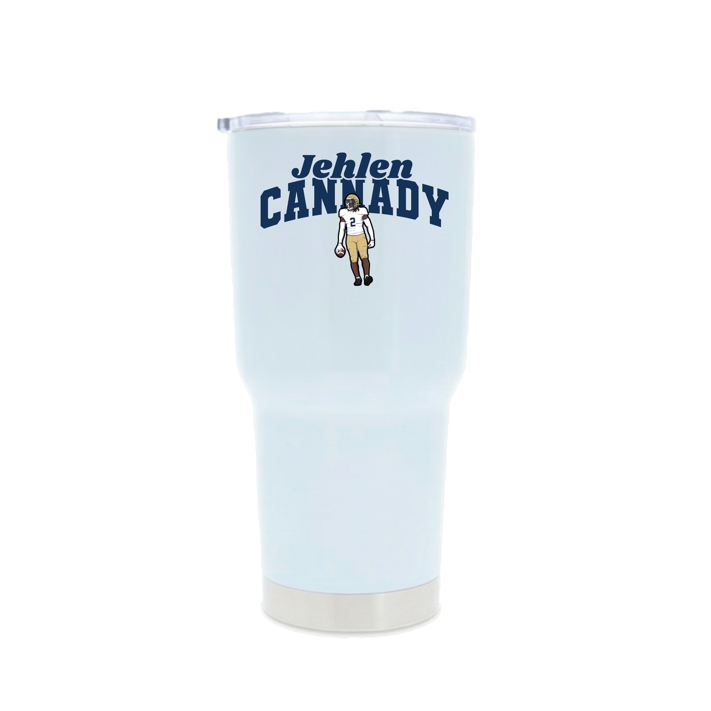 30oz Stainless Steel Tumbler — Signature Arch in White