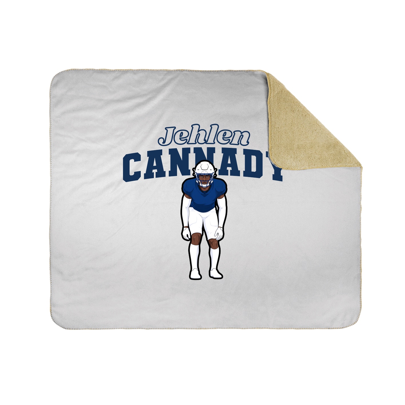 Throw Blanket — Name Arch in White