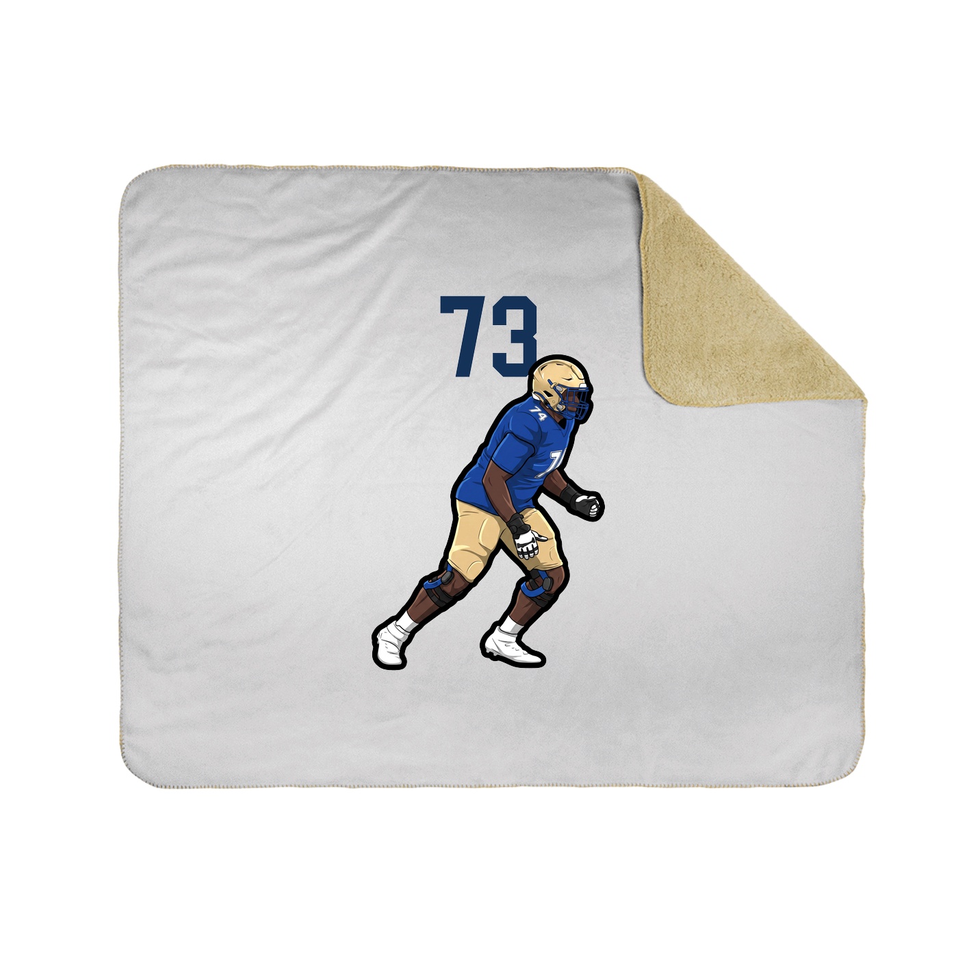 Throw Blanket — Number Top in White